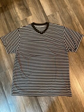Brooklyn Express Striped V-Neck T-shirt